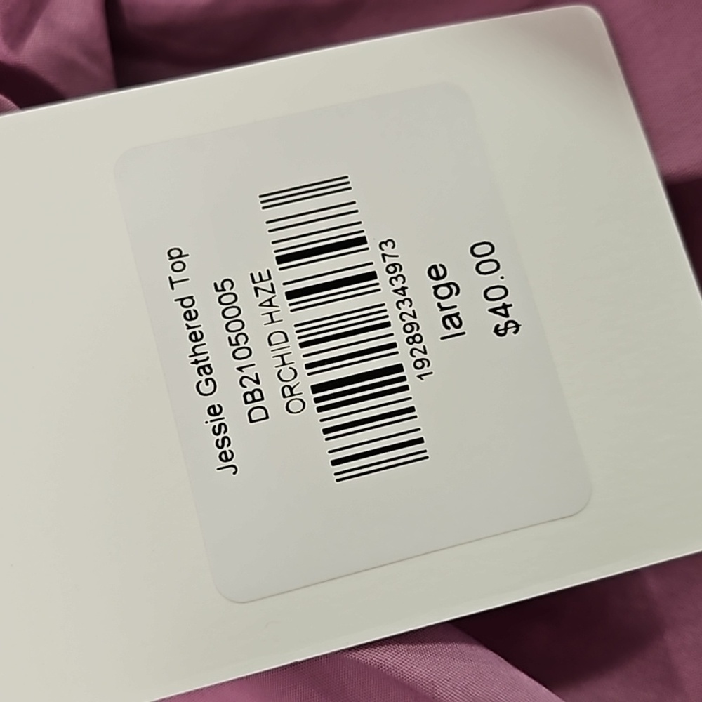 DownEast Jessie gathered top in Orchid Haze Small Medium Large New with tags - Picture 7 of 10